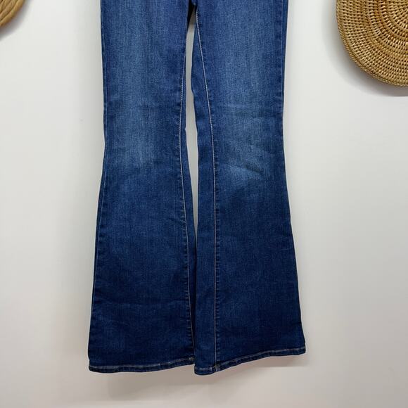 Free People We The Free Stretch High Rise Wide Leg Jayde Flare Jeans 27 Boho - Picture 5 of 6